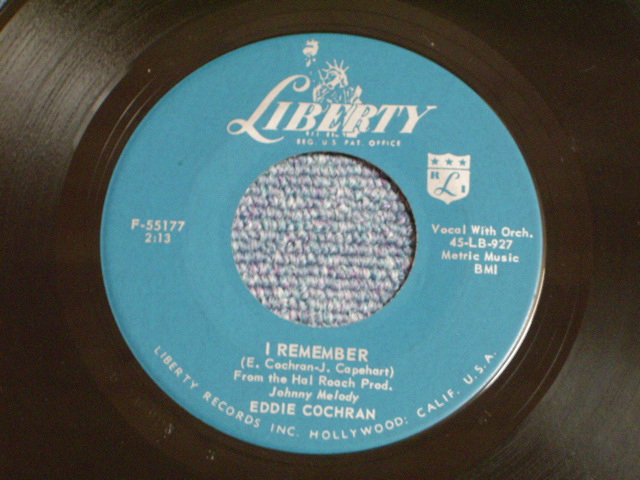 画像: EDDIE COCHRAN - TEENAGE HEAVEN ( 2nd PRESS "TEENAGE" CREDIT LABEL) / 1959 US ORIGINAL 7" Single  