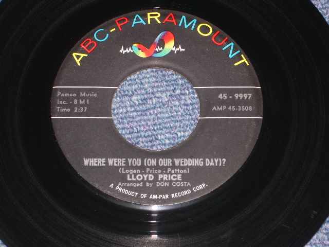 画像1: LLOYD PRICE - WHERE WERE YOU / 1959 US ORIGINAL 7" SINGLE  