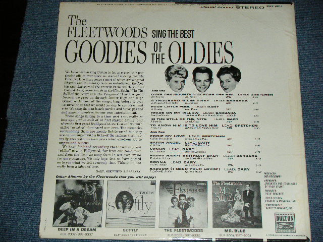 画像: THE FLEETWOODDS - SING THE BEST GOODIES OF THE OLDIES / 1962 US ORIGINAL Turquoice Label With DOLPHIN on Top Used STEREO LP 