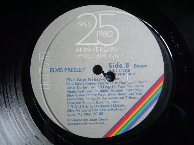 画像: ELVIS PRESLEY - EXCERPTS FROM THE 8 -RECORD 25TH ANNIVERSARY ALBUM / 1980 US ORIGINAL PROMO ONLY LP 