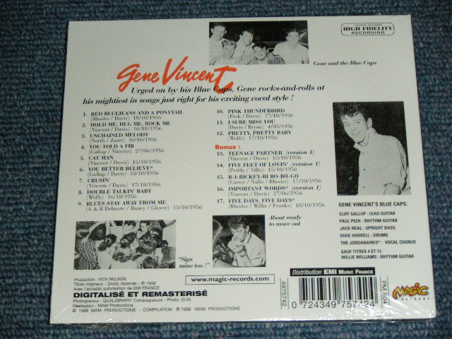 画像: GENE VINCENT - VOL.2 ( ORIGINAL ALBUM + BONUS ) / 1998 FRANCE ORIGINAL Brand New Sealed CD 