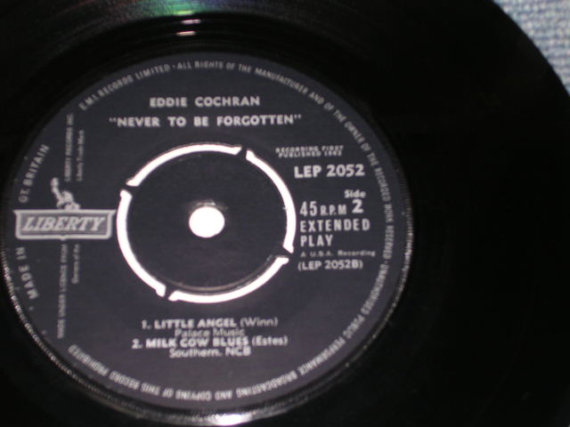 画像: EDDIE COCHRAN - NEVER TO BE FORGOTTEN / 1962 UK ORIGINAL 7"EP With PICTURE SLEEVE  