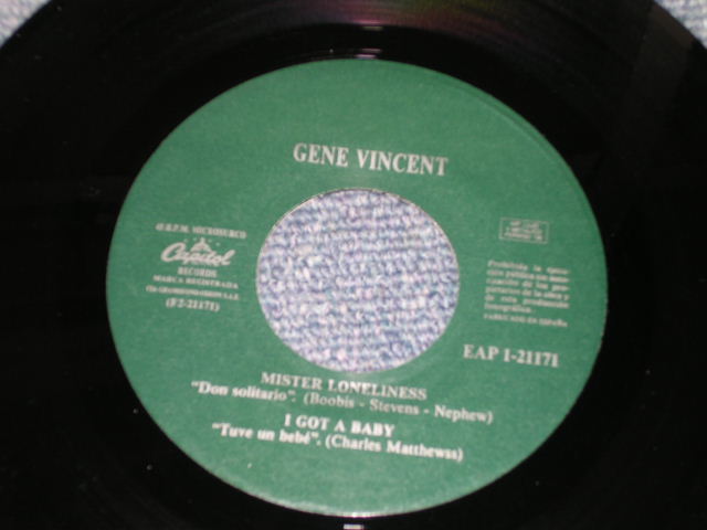 画像: GENE VINCENT - BABY BLUE / 1980s SPAIN REISSUE 7"EP With PICTURE SLEEVE 