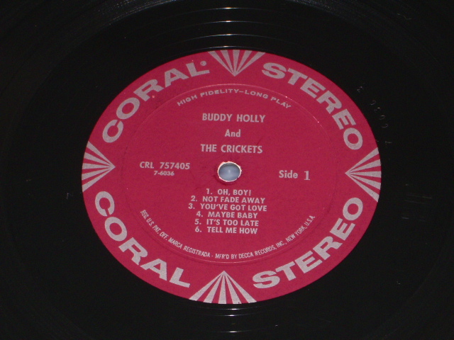 画像: BUDDY HOLLY and THE CRICKETS - BUDDY HOLLY and THE CRICKETS (Ex+/Ex++ Looks:Ex)  / 1963 US AMERICA ORIGINAL on CORAL LABEL STEREO Used LP  
