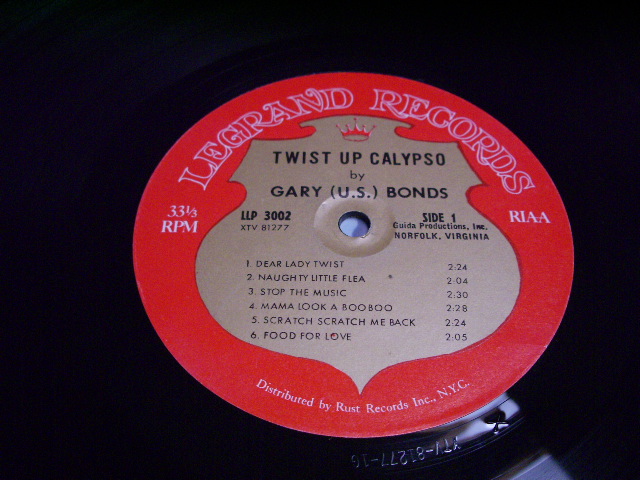 画像: GARY U.S.BONDS - TWIST UP CALYPSO / 1962 MONO US ORIGINAL LP  