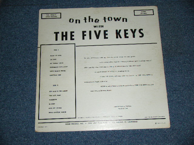 画像: THE FIVE KEYS - THE FIVE KEYS ON THE TOWN / 1957 US ORIGINAL Mono LP  