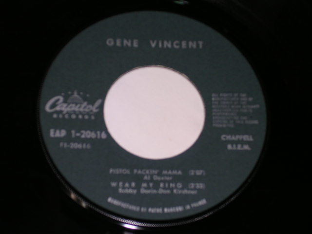 画像: GENE VINCENT - PISTOL PACKIN' MAMA / 1950s FRANCE ORIGINAL 7"EP With PICTURE SLEEVE  