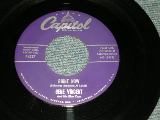 画像: GENE VINCENT - THE NIGHT SO LONELY / 1959 US ORIGINAL 7"Single 