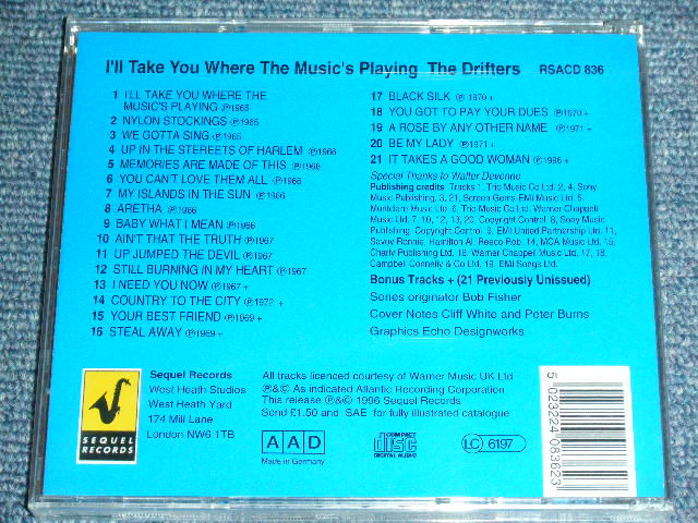 画像: THE DRIFTERS　－DEFINITIVE ANTHOLOGY SEVEN   : I'LL TAKE YOU WHERE THE MUSIC'S PLAYING  ( ORIGINAL ALBUM + BONUS ) / 1996 UK  ORIGINAL Brand New SEALED CD 