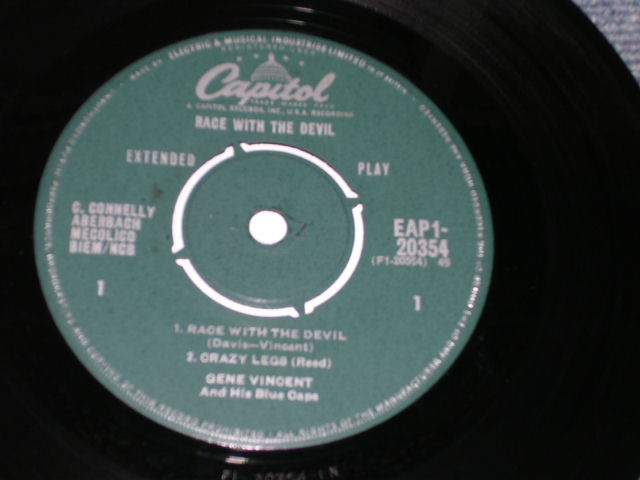 画像: GENE VINCENT - RACE WITH THE DEVIL / 1962 UK ORIGINAL 7"EP With PICTURE SLEEVE 