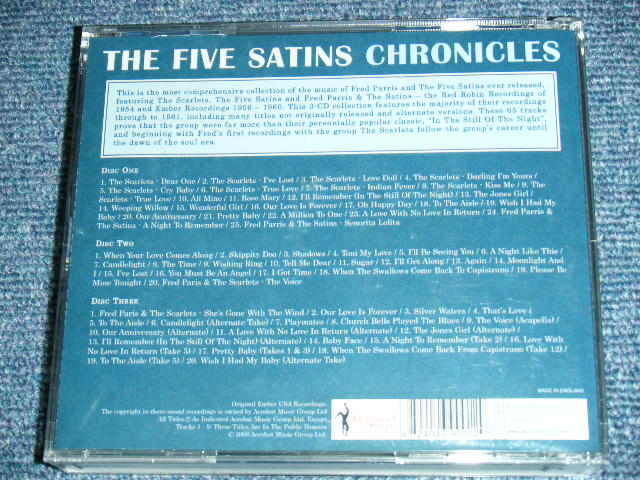 画像: THE FIVE SATINS - CHRONXCLES / 2008 UK ORIGINAL Brand New 3 CD  