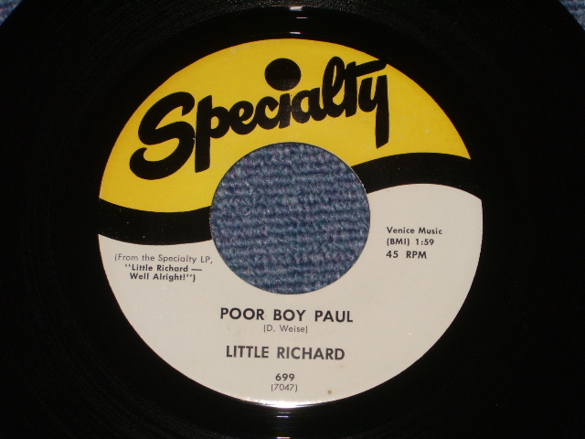 画像: LITTLE RICHARD - BY THE LIGHT OF THE SILVER MOON / 1959 US ORIGINAL White Label PROMO 7"SINGLE 