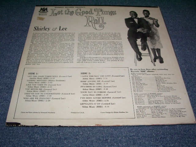 画像: SHIRLEY & LEE - LET THE GOODTIMES ROLL / US ORIGINAL MONO LP 