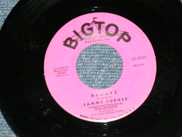 画像1: SAMMY TURNER - ALWAYS ( MONO VERSION ) / 1959 US ORIGINAL 7"SINGLE  
