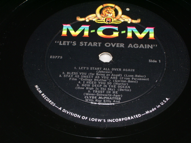 画像: CLYDE McPHATTER(DRIFTERS/DOMINOS) - LET'S START OVER AGAIN  (VG++/VG++) / 1959 US AMERICA 2nd Press "BLACK Label" MONO Used LP 