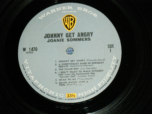 画像: JOANIE SOMMERS - JOHNNY GET ANGRY (Ex-/Ex++ WOFC, EDSP, )  / 1963 US ORIGINAL MONO LP  