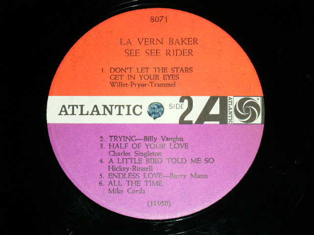 画像: LaVERN LA VERN BAKER - SEE SEE RIDER  Ex-/Ex+++ ) / 1962 US ORIGINAL 2nd PRESS??? MONO LP 