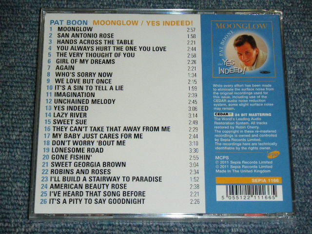 画像: PAT BOONE - MOON GLOW : AND YES INDEED!  / 2011 UK ORIGINAL Brand New Sealed CD 