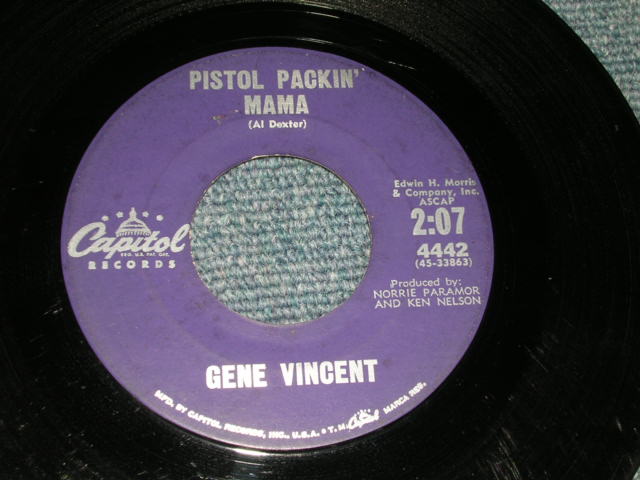 画像1: GENE VINCENT - PISTOL PACKIN' MAMA / 1959 US ORIGINAL 7"Single 