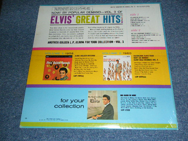 画像: ELVIS PRESLEY - ELVIS' GOLDEN RECORDS VOL.3 / 1970's US REISSUE Brand New SEALED LP 