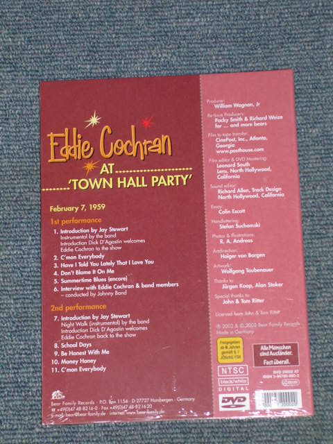 画像: EDDIE COCHRAN - AT TOWN HALL PARTY / 2002 GERMANY NTSC System Brand New Sealed DVD 