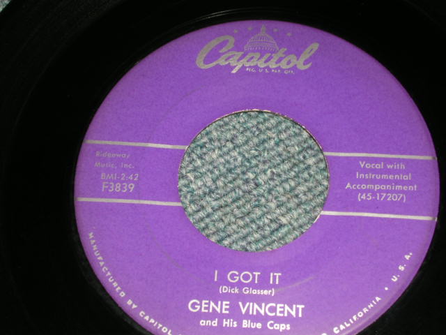 画像: GENE VINCENT - DANCE TO THE BOP / 1957 US ORIGINAL 7"Single 