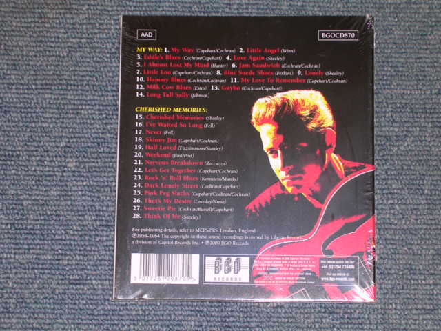画像: EDDIE COCHRAN - MAY WAY+CHERRISHED MEMPRIES ( 2in 1) / 2009 UK ORIGINAL Brand New SEALED CD  