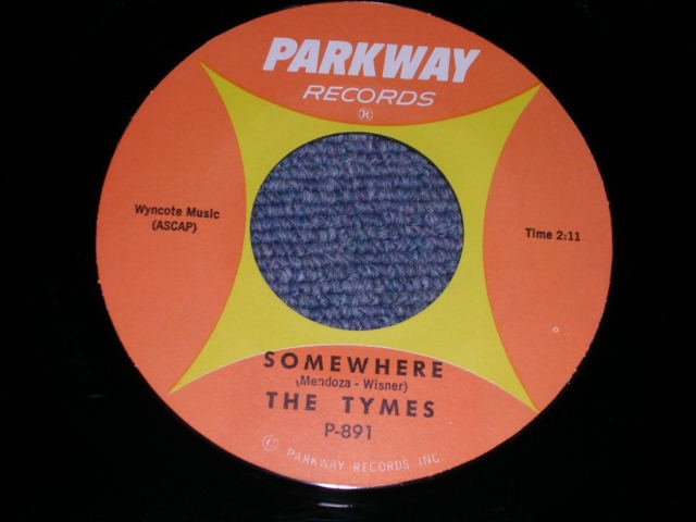 画像:  THE TYMES - SOMEWHERE / 1963 US ORIGINAL 7" SINGLE With PICTURE SLEEVE   