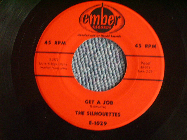 画像1: THE SILHOUETTES - GET A JOB (Ex++/Ex++)  / 1958 US ORIGINAL 7"SINGLE 