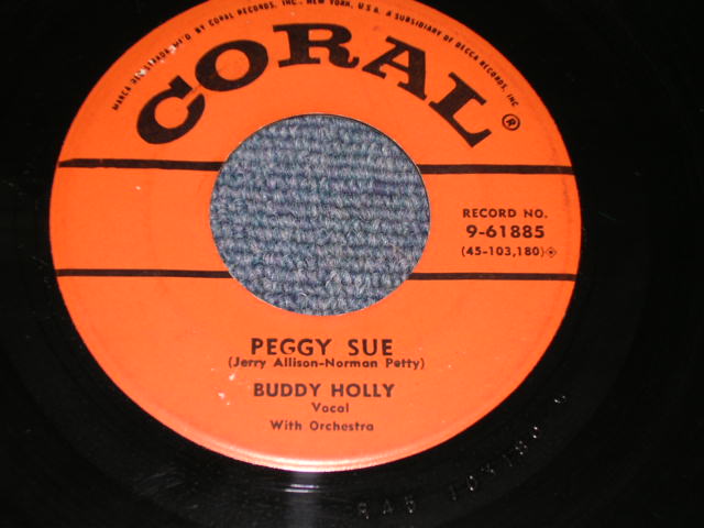 画像: BUDDY HOLLY - PEGGY SUE / 1957 US 2nd Press Label 7" Single  