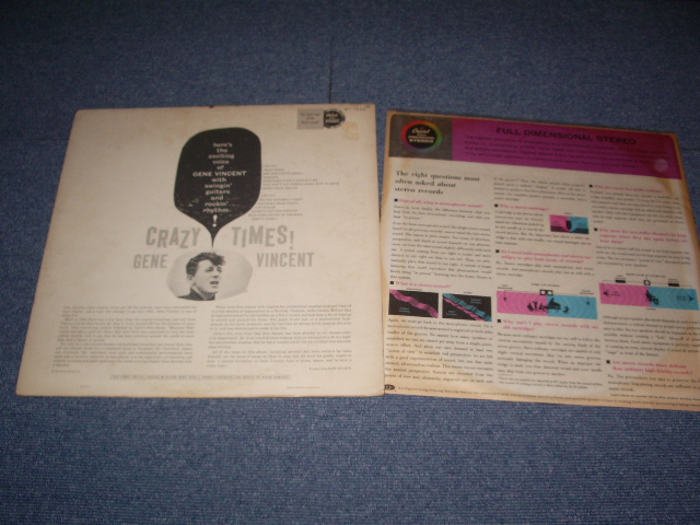 画像: GENE VINCENT - CRAZY TIMES ! / 1960 US ORIGINAL Rare! STEREO LP