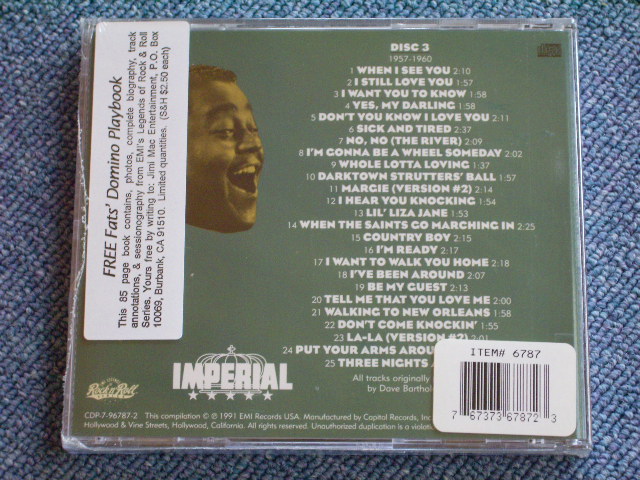 画像: FATS DOMINO - LEGENDARY IMPERIAL RECORDINGS DISC 3 / 1991 US SEALED NEW CD  
