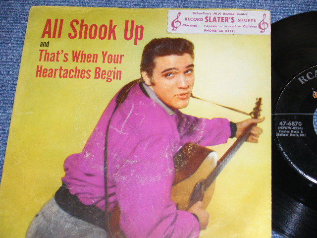画像1: ELVIS PRESLEY - ALL SHOOK UP / 1957 US ORIGINAL 7"45rpm Single With Picture Sleeve 