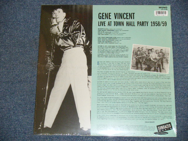 画像: GENE VINCENT - LIVE AT TOWN HALL PARTY 1958/59 / 2005 US ORIGINAL Sealed LP Last stock