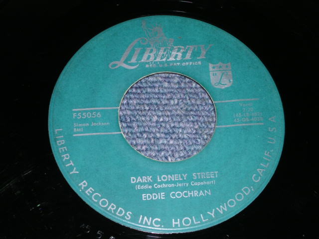 画像: EDDIE COCHRAN -  A)SITTIN' IN THE BALCONY  B)DARK  LONELY STREET  (Ex++//Ex++ SWOL) / 1957 US AMERICA ORIGINAL 7" Single  
