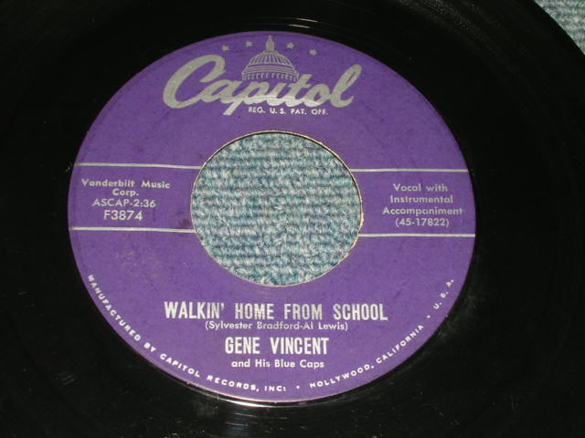 画像: GENE VINCENT - WALKIN' HOME FROM SCHOOL / 1958 US ORIGINAL 7"Single 