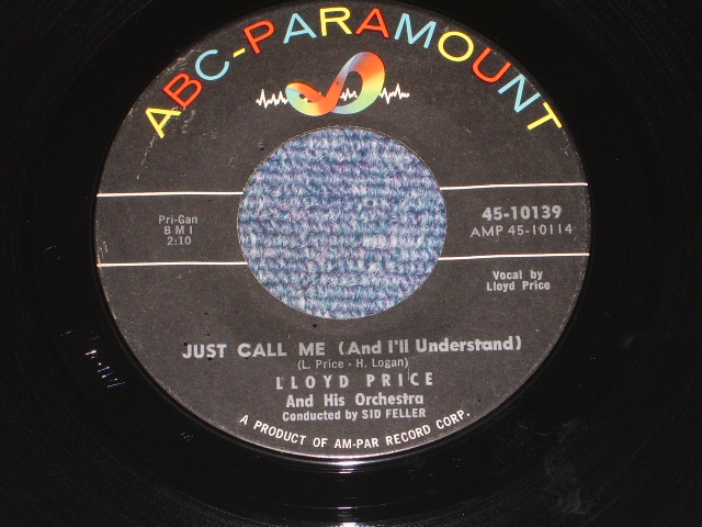 画像1: LLOYD PRICE - JUST CALL ME / 1960 US ORIGINAL 7" SINGLE  