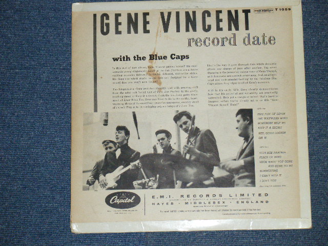 画像: GENE VINCENT - RECORD DATE / 1959 UK ORIGINAL mono LP  