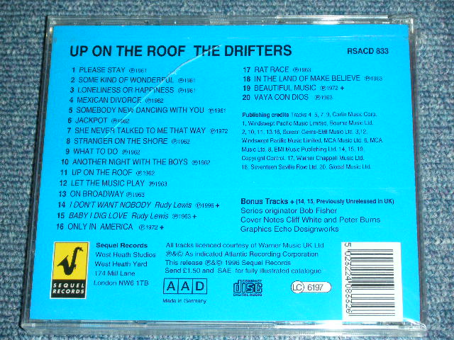 画像: THE DRIFTERS　－DEFINITIVE ANTHOLOGY FOUR : UP ON THE ROOF ( ORIGINAL ALBUM + BONUS ) / 1996 UK  ORIGINAL Brand New SEALED CD 
