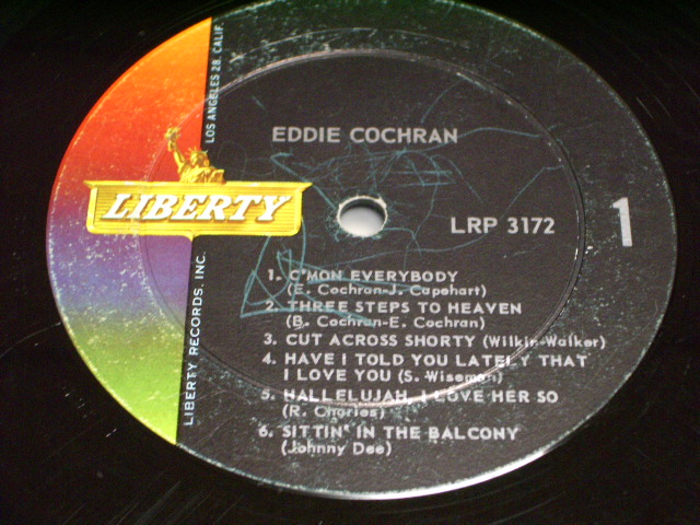 画像: EDDIE COCHRAN - EDDIE COCHRAN ( 2nd ALBUM : VG+++/VG+++) /1960 US ORIGINAL Audition Stamp Promo mono LP  