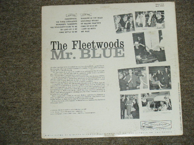 画像: THE FLEETWOODS - MR.BLUE ( Ex++,Ex+/Ecx+,Ex++) / 1960 US ORIGINAL " 2nd  PRESS 'LIGHT(PALE)  BLUE' LABEL  With DOLPHINE ON LEFT"  Used MONO LP  