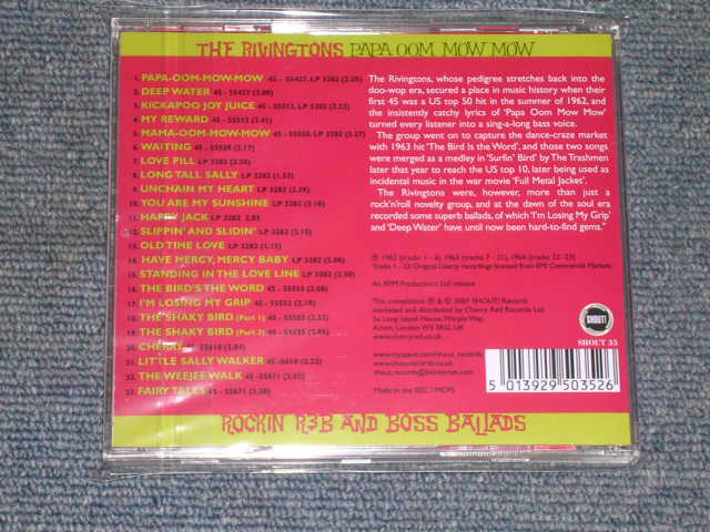 画像: THE RIVINGTONS - PAPA OOM MOW MOW ROCKIN' R&B AND BOSS BALLADS / 2007 EUROPE Brand New CD 