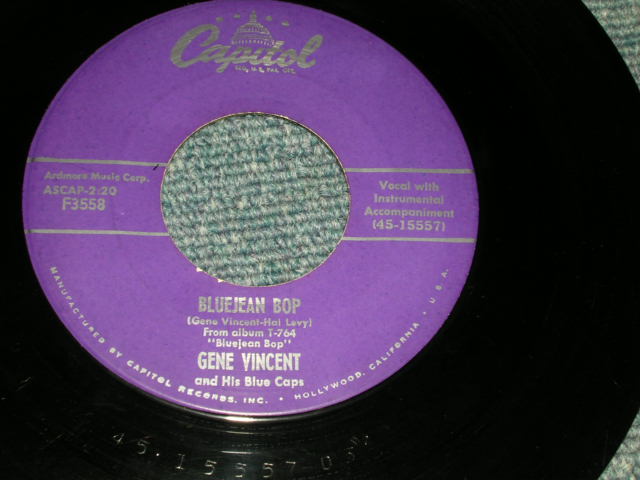 画像: GENE VINCENT - BLUEJEAN BOP / 1956 US ORIGINAL 7"Single 