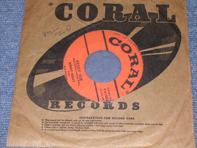 画像: BUDDY HOLLY - PEGGY SUE / 1957 US ORIGINAL 7" Single  