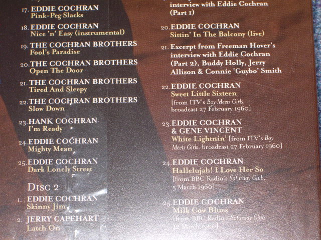画像: EDDIE COCHRAN - GUITAR PICKER / 2007 UK SEALED 2CD 