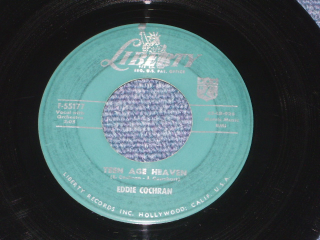 画像1: EDDIE COCHRAN - TEEN AGE HEAVEN ( 1st Press With HORIZON LINE Label) / 1959 US ORIGINAL 7" Single  