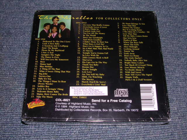 画像: THE SHIRELLES - FOR COLLECTORS ONLY / 1994 US SEALED 3CD'S BOX SET  