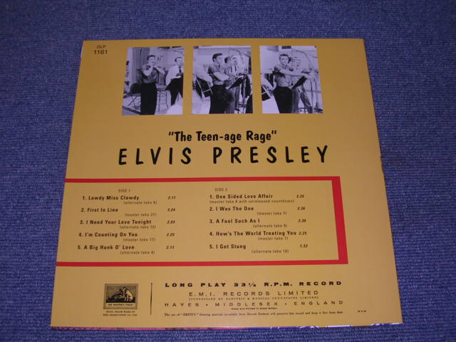 画像: ELVIS PRESLEY - THE TEEN-AGE RAGS ( YELLOW COVER ) / REPRO? 10" LP  