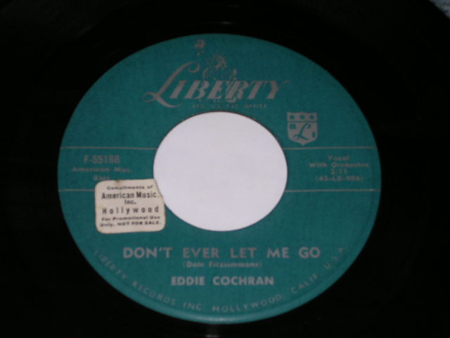 画像: EDDIE COCHRAN - C'MON EVERYBODY / 1958 US ORIGINAL 7" Single  
