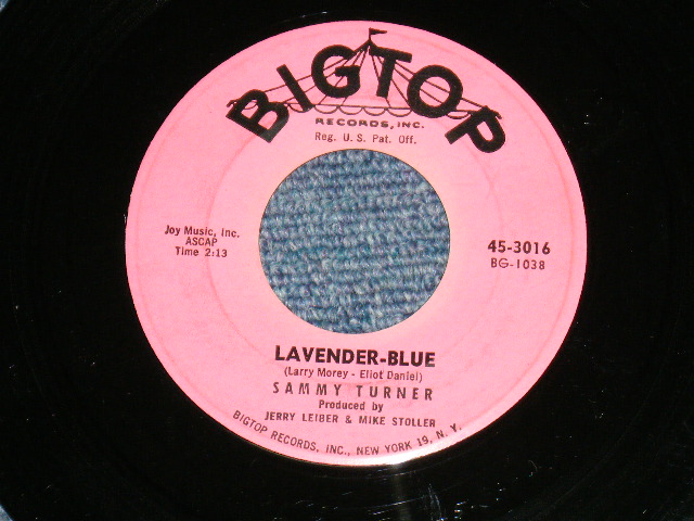 画像1: SAMMY TURNER - LAVENDER-BLUE ( MONO VERSION ) / 1959 US ORIGINAL 7"SINGLE  